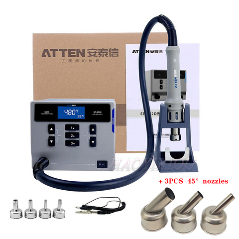 ATTEN ST-862D lead-free hot air gun soldering station Intelligent digital display 1000W rework station For PCB chip repair ► Photo 1/6