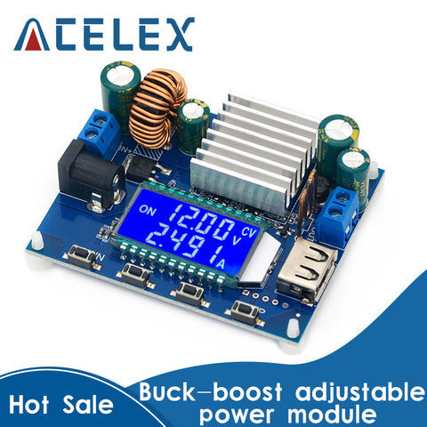 SK35Y DC DC Automatic Boost/Buck Converter CC CV Power Module 0.6-30V 4A 35W 5V 12V 24V Adjustable Regulated power supply ► Photo 1/1