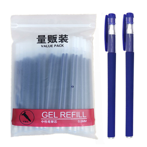 102Pcs/Lot Office Gel Pen Refill Set 0.5mm Blue Black Red ink Rod for Handle Gel Pen Refill School Writing Stationery ► Photo 1/6