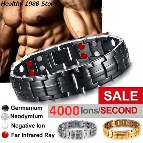 Men's Bracelets Energy Magnetic Tourmaline Bracelet Health Care Jewelry For Women Bracelets Bangle Slimming Product ► Photo 1/6
