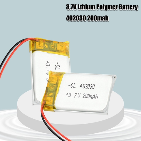 402030 3.7v 200mAh li-ion Lipo cells Lithium Li-Po Polymer Rechargeable Battery For Bluetooth GPS MP3 MP4 Recorder ► Photo 1/6