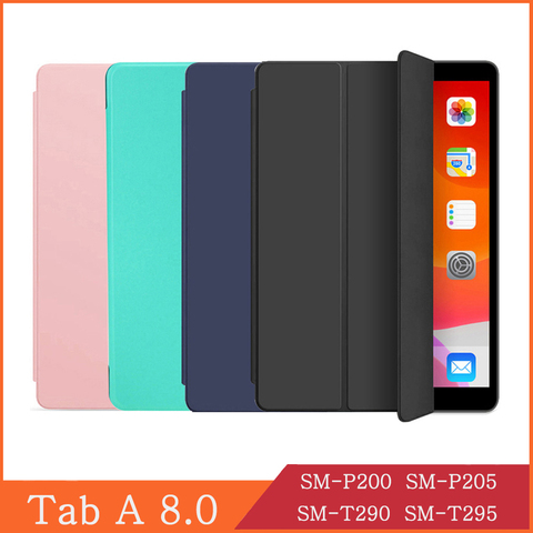 Funda Samsung Galaxy Tab A 8.0 2022 SM-P200 SM-P205 SM-T290 SM-T295 case for Tab A 8 P200 P205 T290 T295 flip cover stand capa ► Photo 1/6