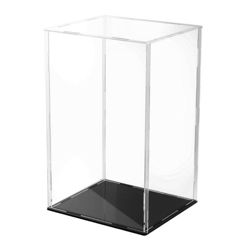 Clear Acrylic Display Case Dustproof Model Figures Protection Box 40x25x25cm 