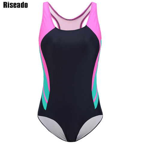 Riseado New One Piece Swimsuits Patchwork 2022 Swimwear Sport Swimming Suits for Women Racer Back Competition Bathing Suits ► Photo 1/6