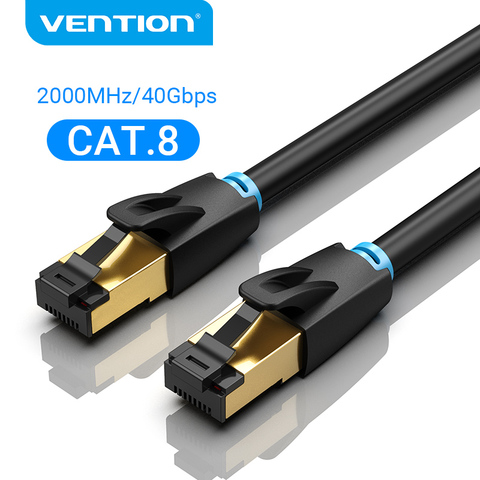 Vention Ethernet Cable Cat 8 Network Cable High Speed 40Gbps SSTP Wire Internet Patch Cable with RJ45 Connector for Router Modem ► Photo 1/6