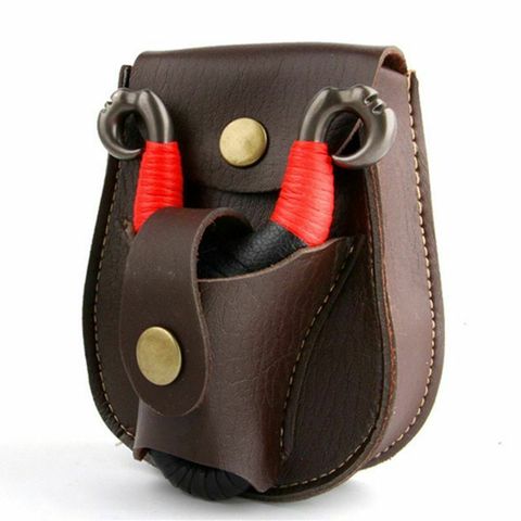 Professional Steel Ball Slingshot Package Outdoor Sports Leather Slingshot Bag Back Through The Belt For Hunting Shooting ► Photo 1/6