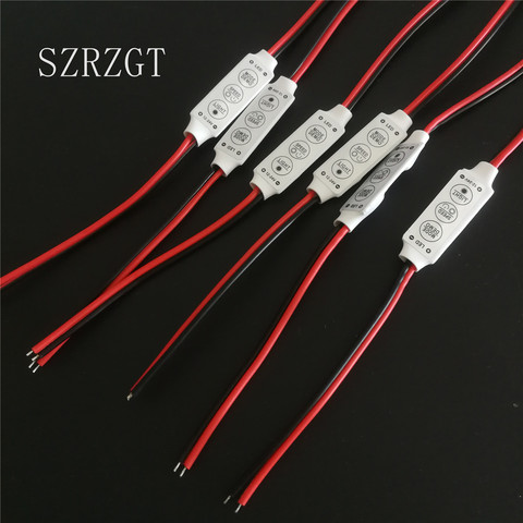 12V-24V Mini 3 Keys Single Color LED Controller Brightness Dimmer for led 3528 5050 strip light ► Photo 1/3