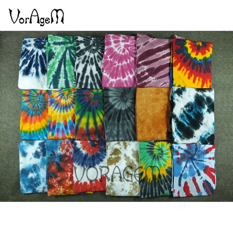 Men's Summer Handmade Tie Dye T Shirt Fashion Spiral Star Ray Colorful Tops  Hipster Skateboard Streetwear Male 100% Cotton Tees ► Photo 1/6