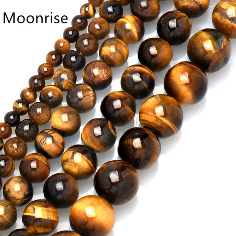 Natural Tiger Eye Round Loose Stone Beads For Jewelry Making Diy Bracelet Necklace 4/6/8/10/12 mm Strand 15'' HK003 ► Photo 1/6
