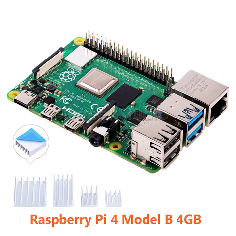 In Stock! Raspberry Pi 4 Model B 4GB RAM Quad core 64-bit 1.5GHz Bluetooth 5.0 ► Photo 1/6