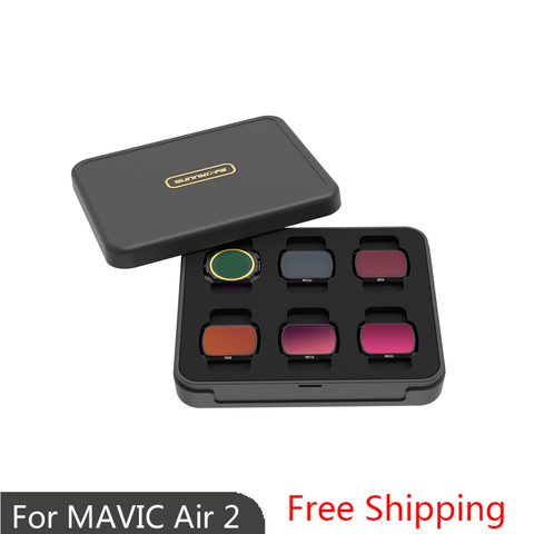 Sunnylife Mavic Air 2 Filters Neutral Density Polar For DJI Mavic Air 2 Camera lens Accessories UV CPL ND NDPL4/8/16/32 ► Photo 1/6