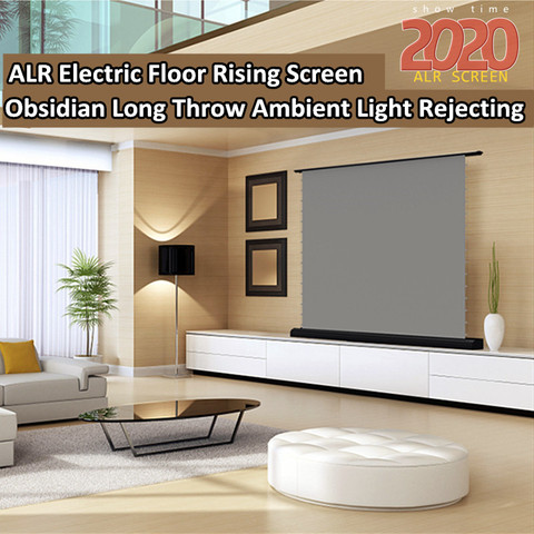 EFR-ALRH Electric floor up screen Obsidian Long Throw ALR Ambient Light Rejecting for standard/long focus projector ► Photo 1/6
