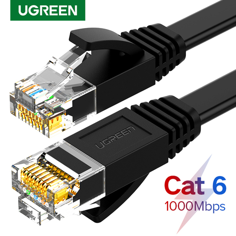 Ugreen Ethernet Cable Cat6 Lan Cable UTP CAT 6 RJ 45 Network Cable 10m/50m/100m Patch Cord for Laptop Router RJ45 Network Cable ► Photo 1/6