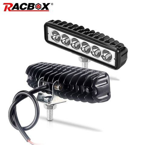 6 inch 18W DRL Led Work Light Bar 12V 24V for Off Road Truck Boat Fog Light Car Light Assembly UTV UAZ ATV Daytime Running Light ► Photo 1/6