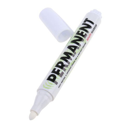 Single headed white color magic marker pen Mark Oily Optical Disc Glass Ceramic plastic marker logstics marker pen ► Photo 1/6