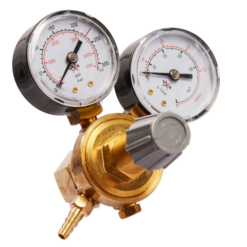 Mini Argon CO2 Gas Bottle Pressure Regulator MIG TIG Welding Flow Meter Gauge W21.8 1/4 Thread 0-20 mpa Regulator ► Photo 1/6