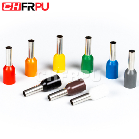 CHFRPU 100pcs Insulated Ferrules Terminal  Crimp Terminator  cold pressed  insulated  termina  VE0508 7508 1008 1508 2508 4009 ► Photo 1/6