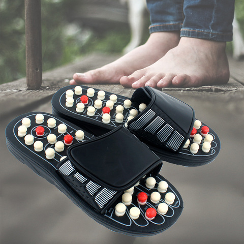 Acupoint Massage Slippers Sandal For Men Feet Chinese Acupressure Therapy Medical Rotating Foot Massager Shoes Unisex 698 ► Photo 1/5