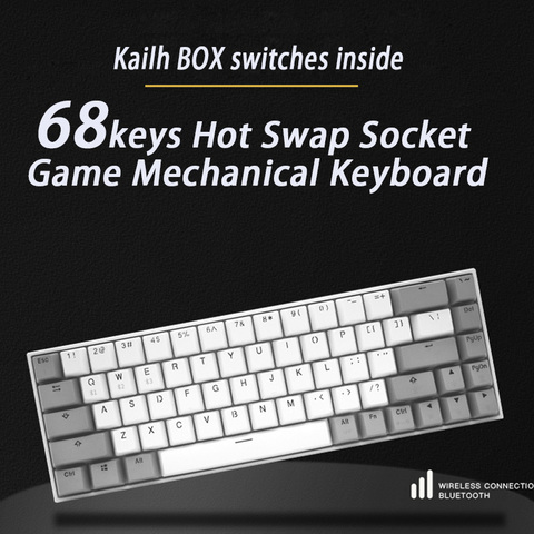 FL ESPORTS 68 Keys Hot Swap Socket Gaming Mechanical Keyboard Kailh box switch inside for PC Laptop Office Work ► Photo 1/6