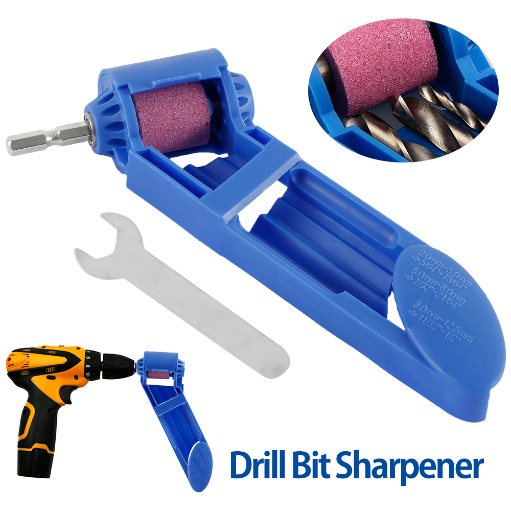 Drill Bit Sharpener,1set Corundum Grinding Wheel Drill Bit Sharpener Titanium Drill Portable Drill Bit Powered Tool