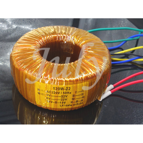 120W toroidal transformer, dual 18V dual 22V optional, A core without break point core, copper enameled wire, power amplifier ► Photo 1/1