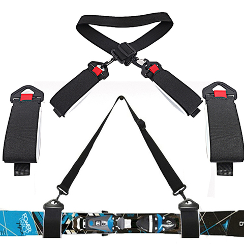 Snowboard Strap Adjustable Ski Pole Carrier Strap Shoulder Carrier Snow Board Carry Strap For Outdoor Sports Skiing Accessories ► Photo 1/6