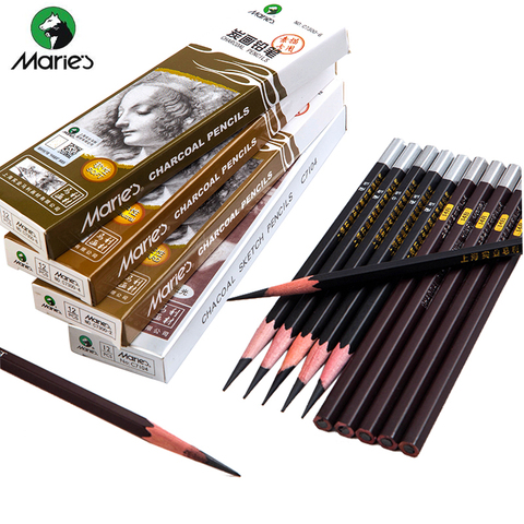 Maries Soft Medium Hard Black Sketch Charcoal Pencil for Sketching Drawing Painting Office School Stationery Art Supplies ► Photo 1/6
