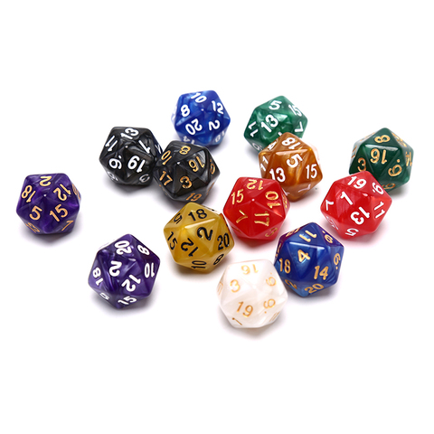 1PC Durable Pearlized D20 Dice Acrylic 20 Sided Dice for Board Game ► Photo 1/6