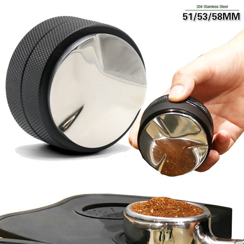 51mm /58mm 304 Stainless Steel Coffee Tamper Filter Coffee Distribution Tool  Coffee Powder Hammer Leveler Fits for Portafilter ► Photo 1/6