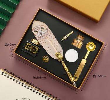 Harried Potter Owl Quill Box Quill Set  Vinyl Action Figure Toys For Children Christmas Gift ► Photo 1/6