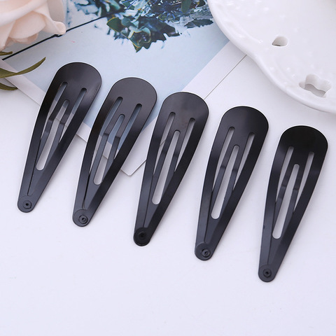 100Pcs Cute 5CM Hair Clips Pins Metal Snap Hair Accessories for Girls BB Hairpins Black Headbands for Kids Hairgrips Styling ► Photo 1/6