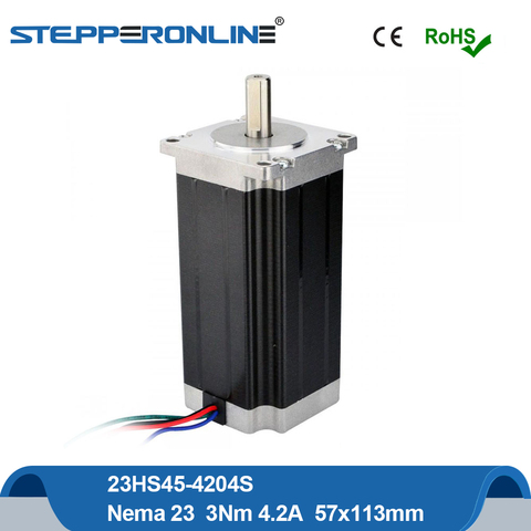 Nema23 Stepper Motor 3Nm 57x113mm 4.2A 4-lead Nema 23 Stepping Motor 10mm Shaft for CNC Engraving Milling Machine ► Photo 1/5