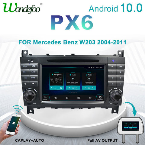 PX6 CAPLAY 2 DIN Android 10 Car RADIO For Benz W203 W209 W219 W169 A160 C180 C200 C230 C240 CLK200 2DIN car audio stereo dvd gps ► Photo 1/6