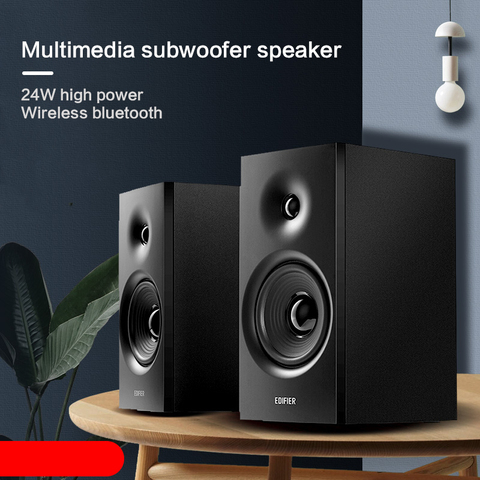 12W*2 Bluetooth 5.0 Speaker R1080BT Multimedia Wooden Speaker Small Speaker Desktop Computer Subwoofer Audio Speaker AUX ► Photo 1/5