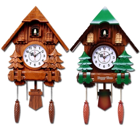 Large 3d Wall Clock Vintage Cuckoo Clock Bell Pendulum Clock Wall Decor Children's Room Bedroom Watch Bird Reloj Gift Idea SC292 ► Photo 1/5