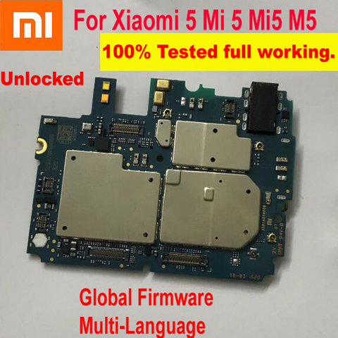 Original Xiaomi 5 Mi 5 Mi5 M5 Global Firmware Multi-Language Unlock Mainboard Motherboard Logic Circuits Fee Board Flex Cable ► Photo 1/3