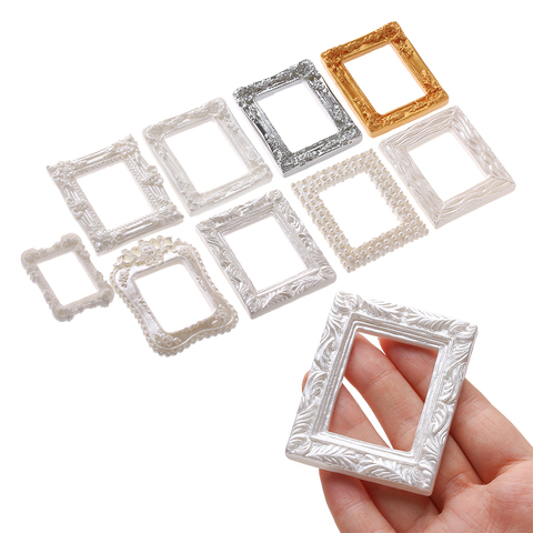 2pcs Resin Photo Frame Miniature Accessories Mini Photo Frame Crafts Simulation Furniture Doll House Decoration ► Photo 1/6