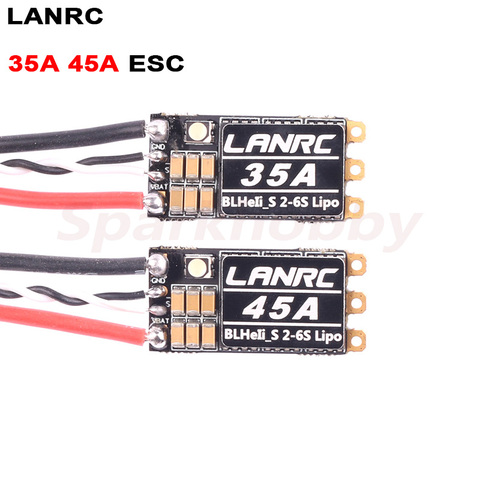 4PCS LANRC 35A/45A BLHeli_S 2-6S Lipo ESC Built-in Programmable RGB LED D-Shot 150/300/600 ONESHOT125 For RC FPV Quadcopter ► Photo 1/6
