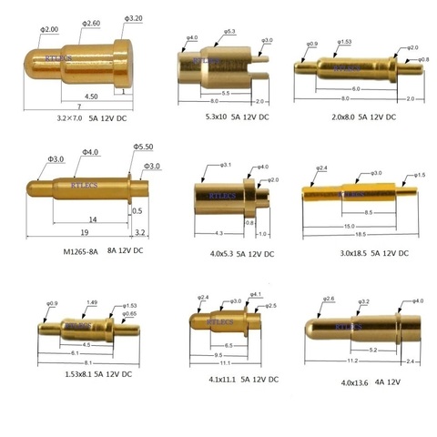 2 pcs High Current Spring Loaded Pogo Pin Connector 4A 5A High Power Heavy Current Battery Connector POGOPIN Header Charge ► Photo 1/3