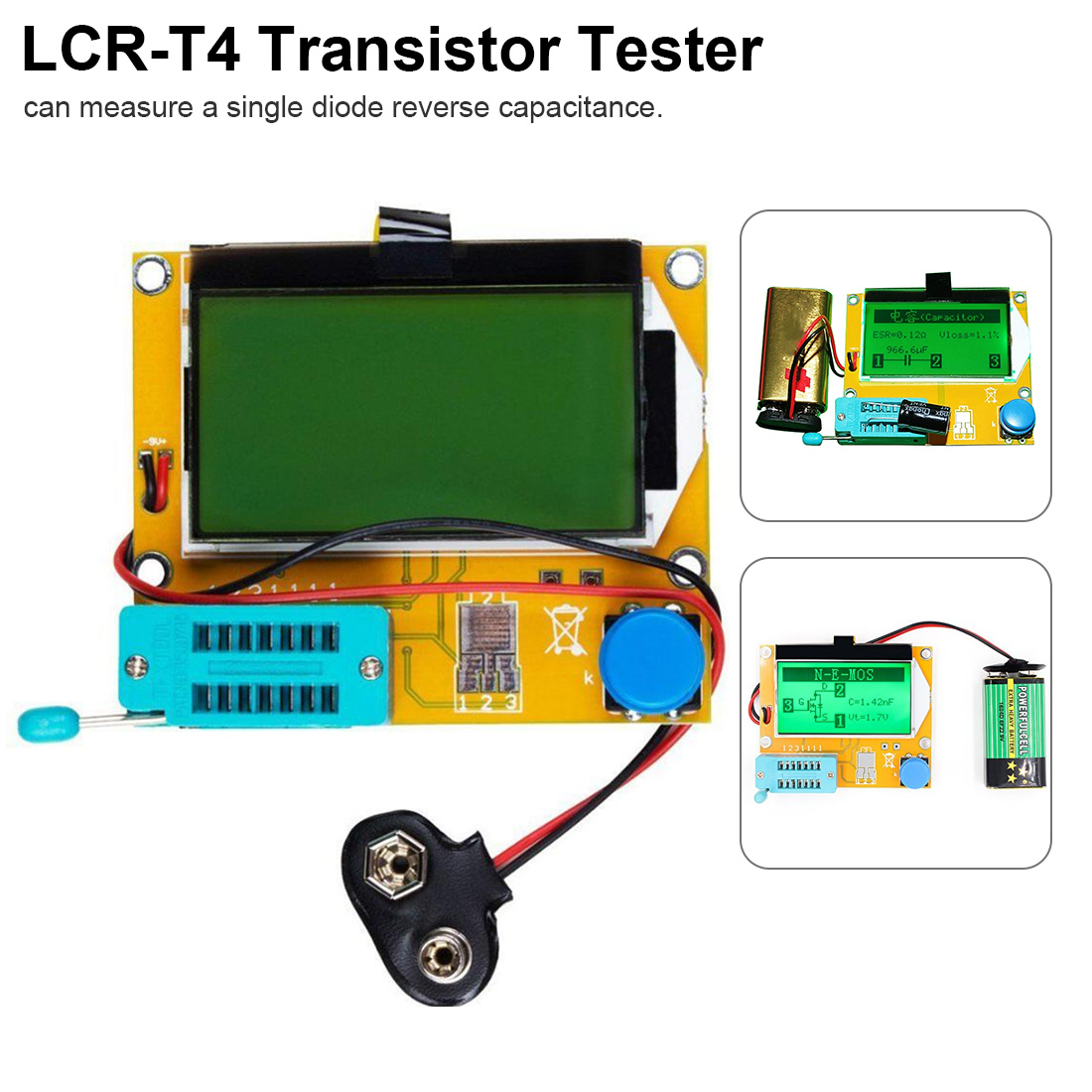 12864 LCD Mega328 ESR Meter Transistor Tester Diode Triode Capacitance MOS/PNP/ 