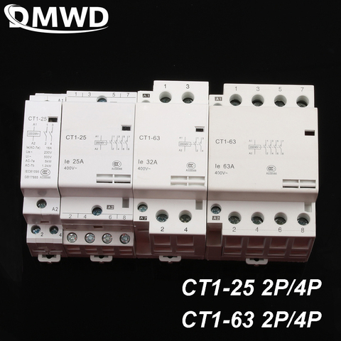 auxiliar de partida KOHTAKTOP CT1 CT1-63 32A 40A 63A 2P 220V 50HZ 60HZ Din rail Household AC Contactor Starter ► Photo 1/1