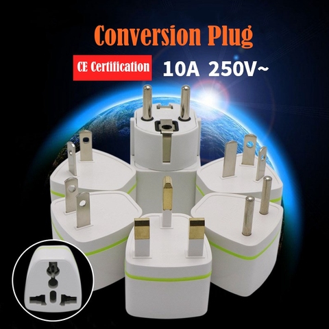 1PC EU Plug EU Power Universal ES US British Conversion Europe Power Plug Converter Socket Travel Socket Outlet Adapter ► Photo 1/6