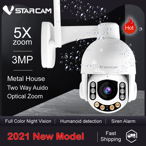 VStarcam 3MP 5X Zoom Wireless WiFi Outdoor HD IP Security Camera Optical Zoom Wireless Dome PTZ Support 128G waterproof IP66 ► Photo 1/6