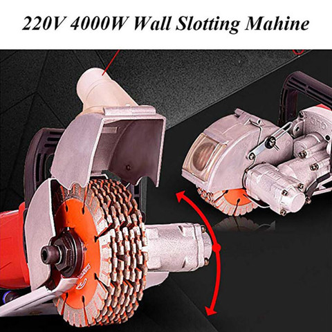 Wall Groove Cutting Machine 4000W 6500RPM Electric Wall Chaser 5x133mm Saw Blades Industrial Slot Brick Concrete Granite Marble ► Photo 1/6
