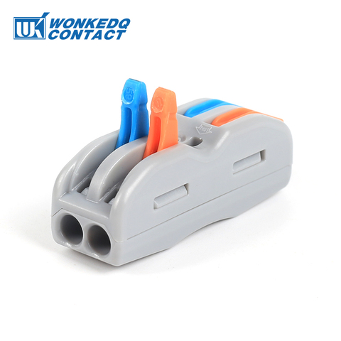 Wire cable Connector Terminal Block 222 4pole Quick Push In  Spring Splicing Plastic Material PA66 Mini Fast Connectors 10PCS ► Photo 1/6