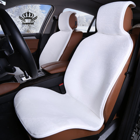 Faux fur Car Seat Cover winter White Universal Automotive interior Artificial fur Car Seat Cushion For toyota BMW Kia Mazda Ford ► Photo 1/6