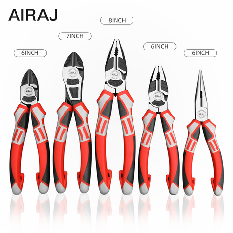 AIRAJ Multi-function Wire Cutter Pliers Industrial Grade Electric Wire Stripping Crimping Vise Strong Manual Home Repair Tools ► Photo 1/6
