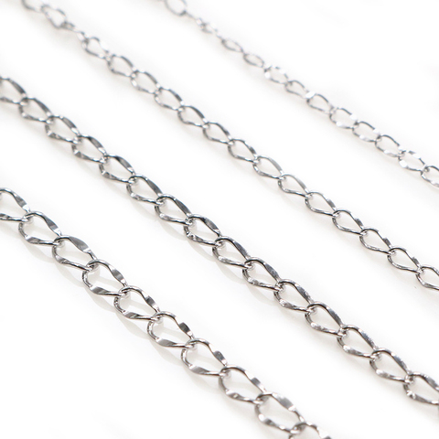 5 Meters/Lot No Fade Stainless Steel polishing Necklace Tail Chains For DIY Jewelry Findings Making Materials Handmade Supplies ► Photo 1/5
