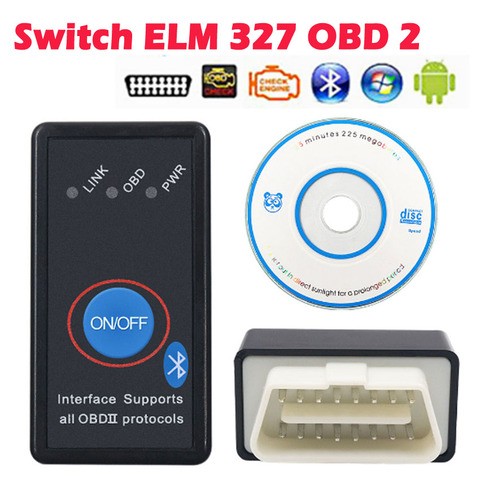 elm327 ELM 327 ODB2 Bluetooth CD Dongle Bluetooth USB diagnostique voiture