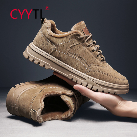 CYYTL Fashion Men Winter Comfortable Sneakers Outdoor Fur Lined Warm Snow Shoes Casual Botas ботинки женские осенние ► Photo 1/6